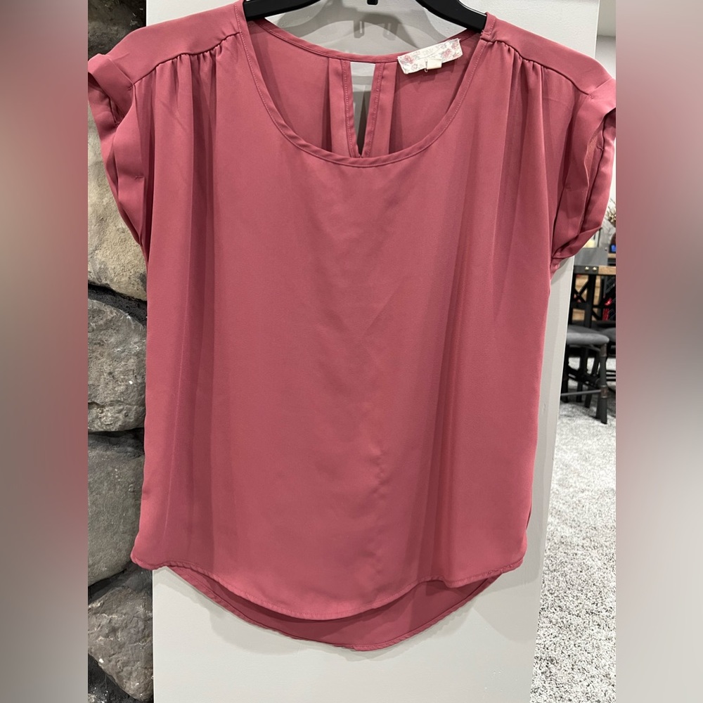 Pink rose blouse